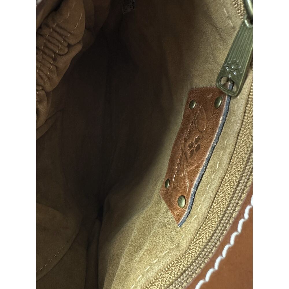 Patricia Nash Venezia Pouch Crossbody Purse Leather Map Print Bag in Brown - Picture 7 of 16